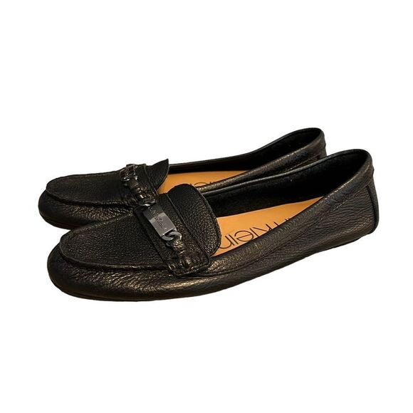 Calvin Klein Lunasi black leather loafers. Size 7 - Picture 5 of 8